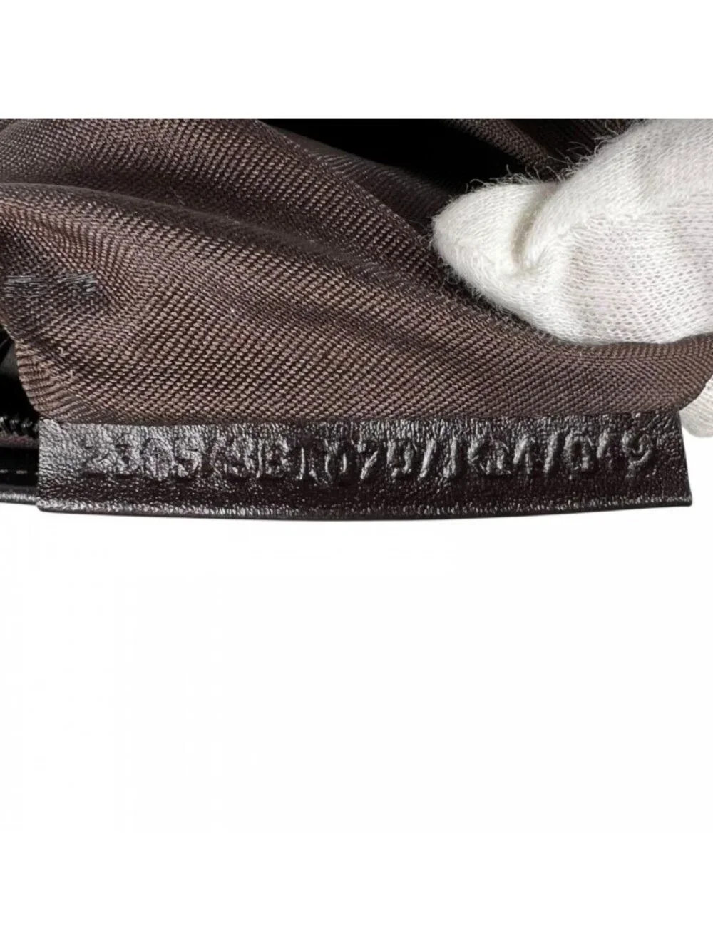 Fendi Shoulder Bag Canvas Leather Brown Silver